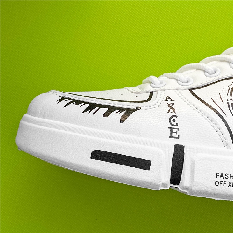 Giày sneaker cổ cao in hình hoạt hình One Piece thời trang cho nam