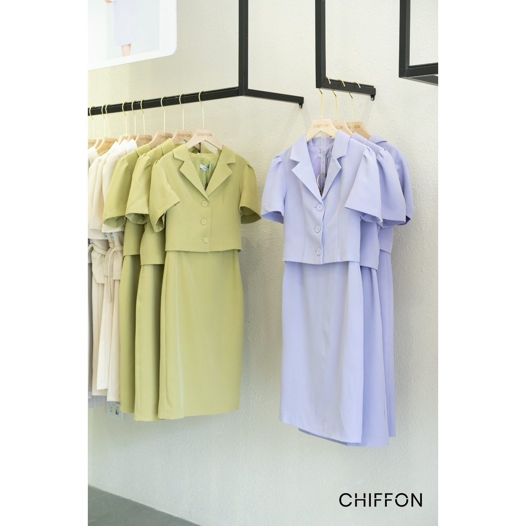 Chân váy bút chì 2 lớp cao cấp thiết kế Chiffon