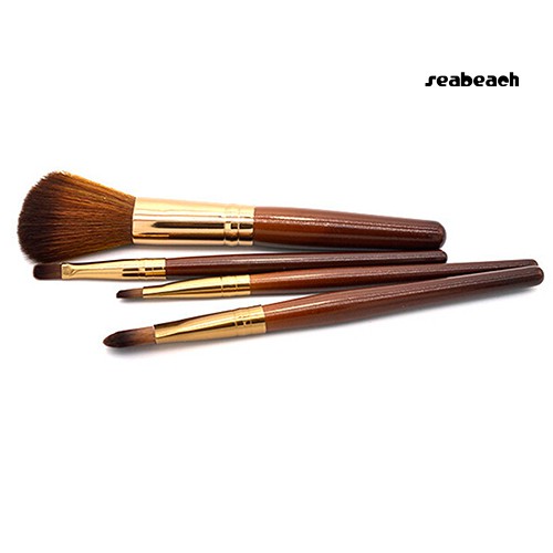 Set 4 cọ trang điểm tán má hồng/phấn mắt/son môi/chân mày tiện dụng