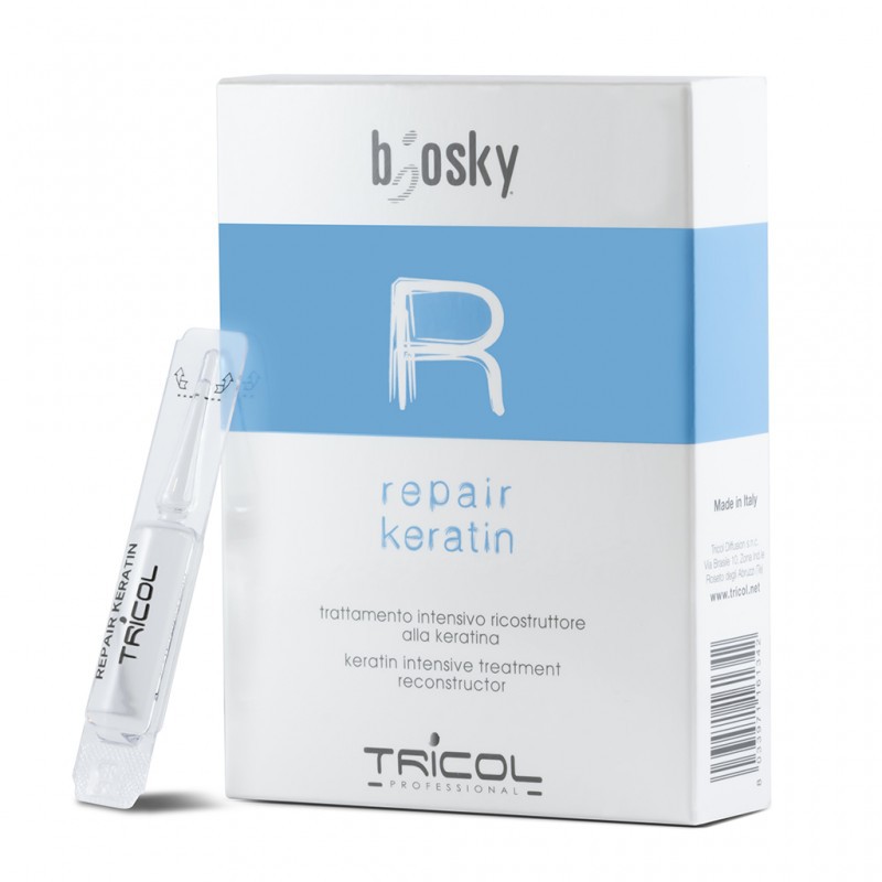 Serum phục hồi và tái cấu trúc tóc Tricol Biosky Repair Keratin Fiale