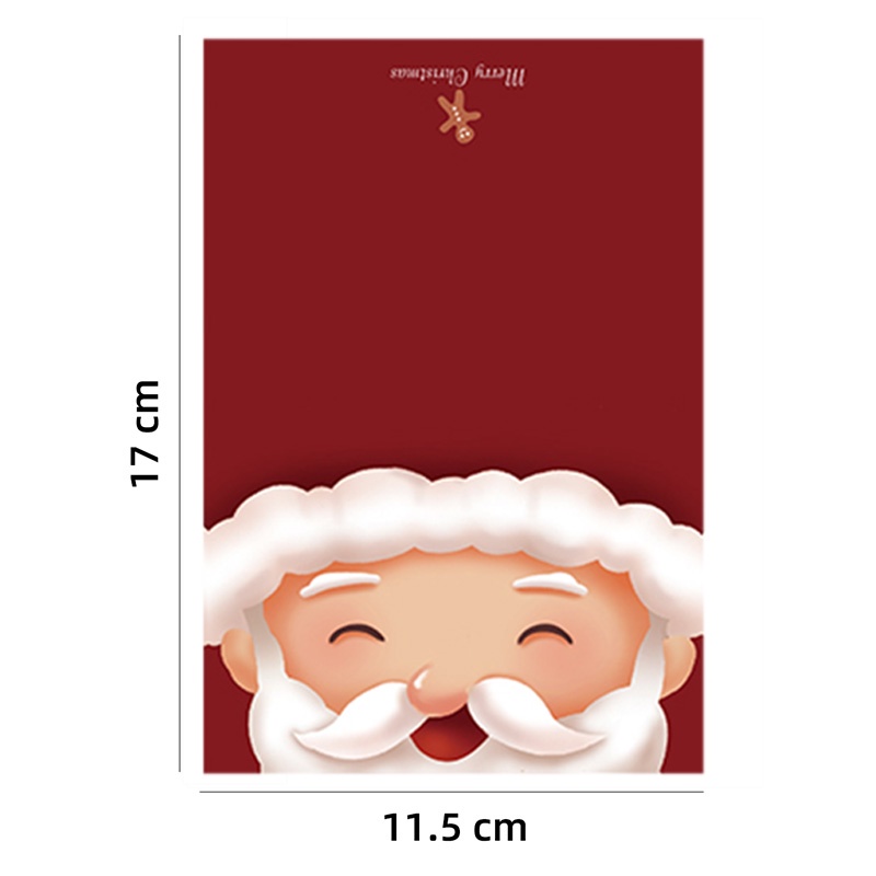 Set 6 thiệp giáng sinh họa tiết ông già Noel hoạt hình dễ thương