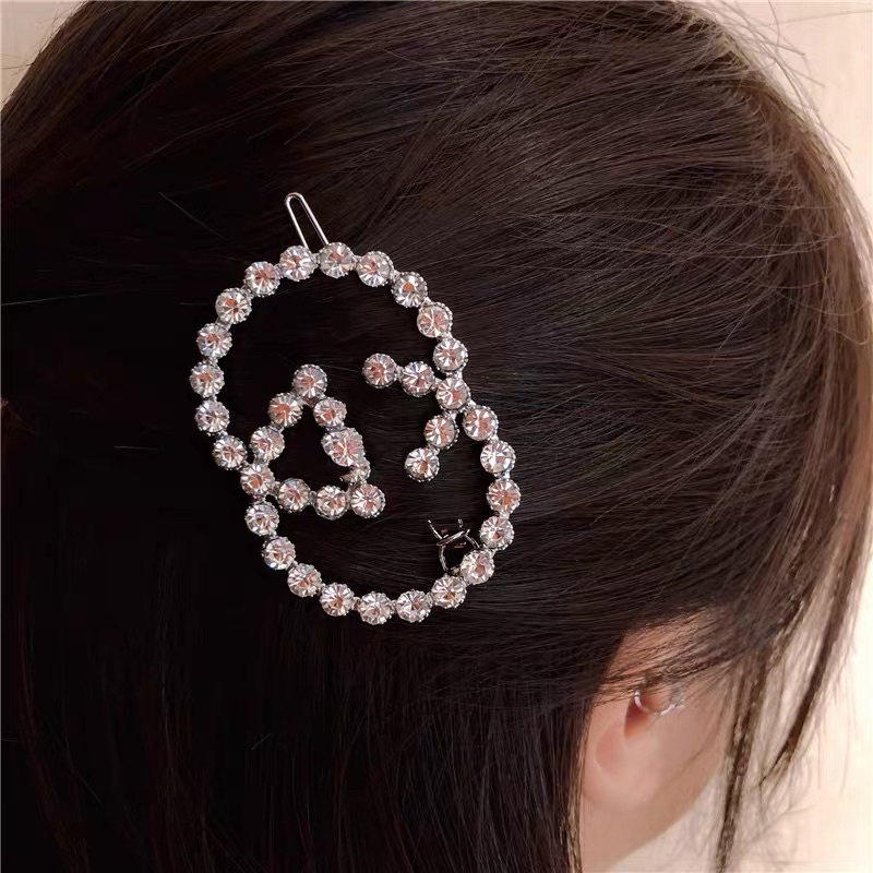 Kẹp mái gucii đính đá siêu sang chảnh