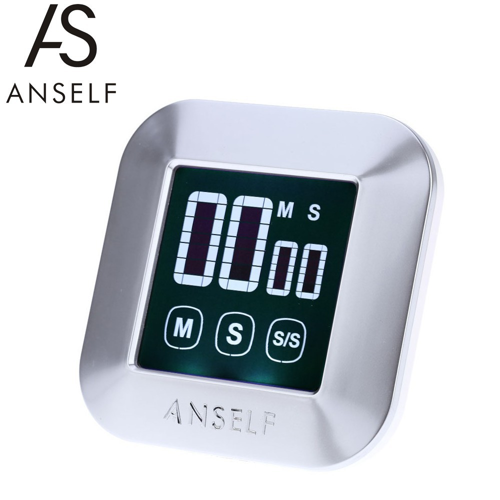 Anself LCD Digital Touch Screen Cooking Kitchen Timer Countdown Count Up Alarm C