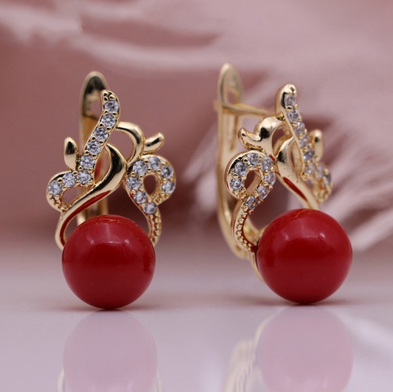 Hoa Tai Dáng Dài Hình Vỏ Sò Phối Ngọc Trai Thanh Lịch