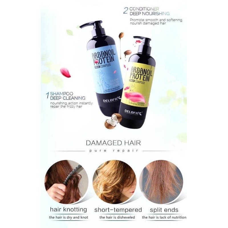 Chính hãng Cặp Dầu Gội Dầu Xả Phục Hồi Dưỡng Ẩm Sâu Hương Nước Hoa Delofil