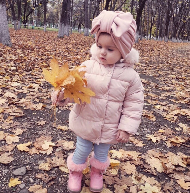 Áo khoác phao Zara mũ lông bé gái/bé trai