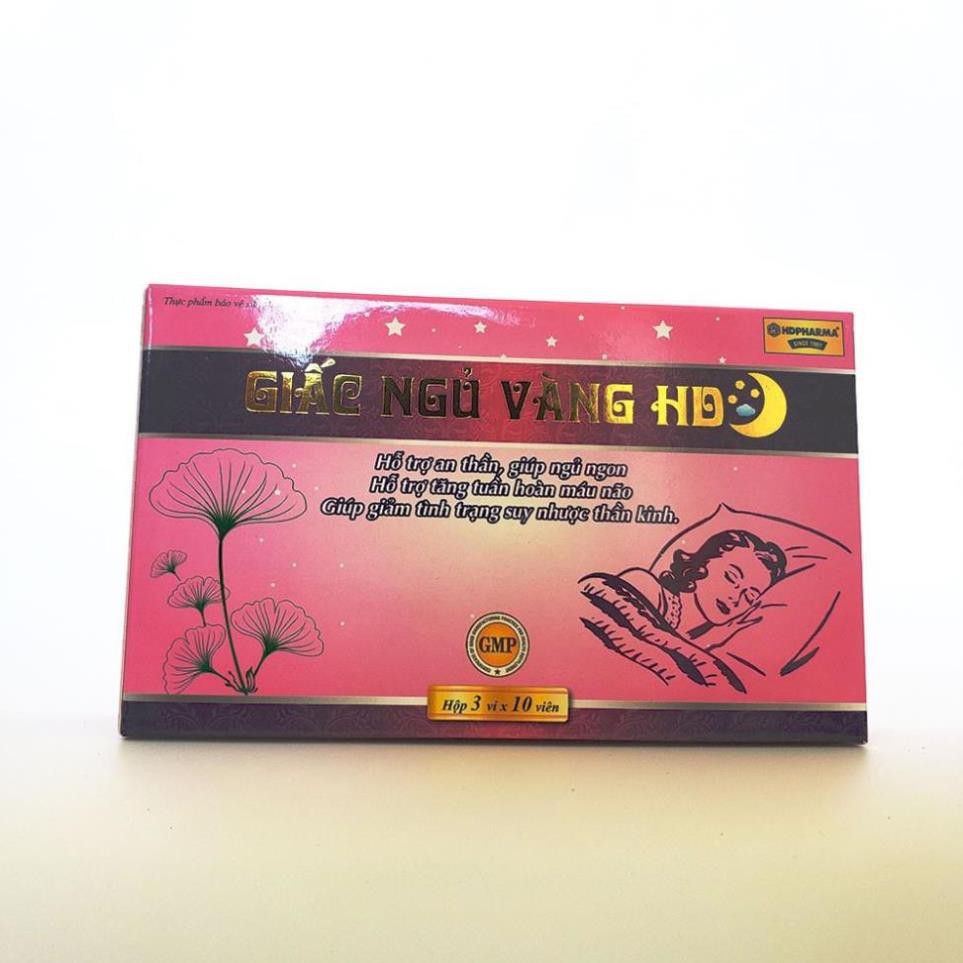 GIẤC NGỦ VÀNG HD giúp ngủ sâu giấc tăng tuần hoàn não cải thiện mất ngủ