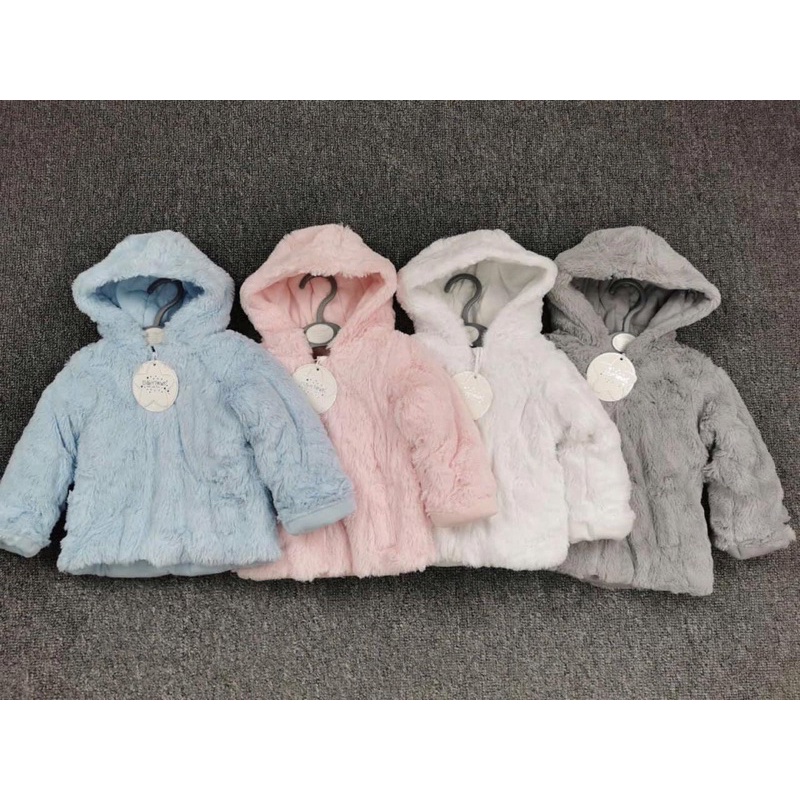 Áo khoác lông siêu mềm Baby town cho bé dưới 1 tuổi