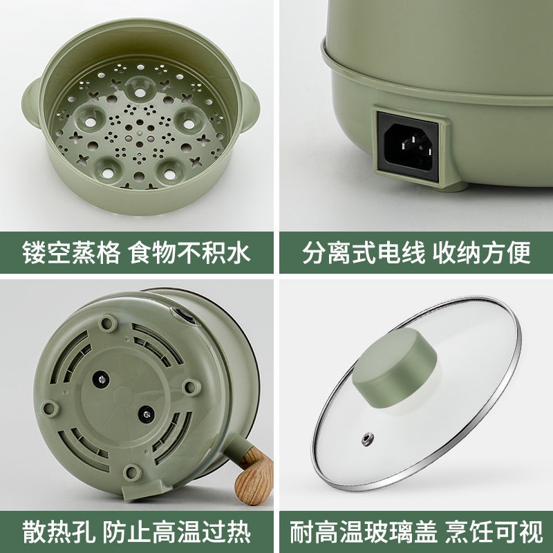 Nồi nấu mì đa năng Hàn Quốc, nồi lẩu mini tay cầm bằng gỗ 1,8 lít bảo hành 6 tháng Lochi store