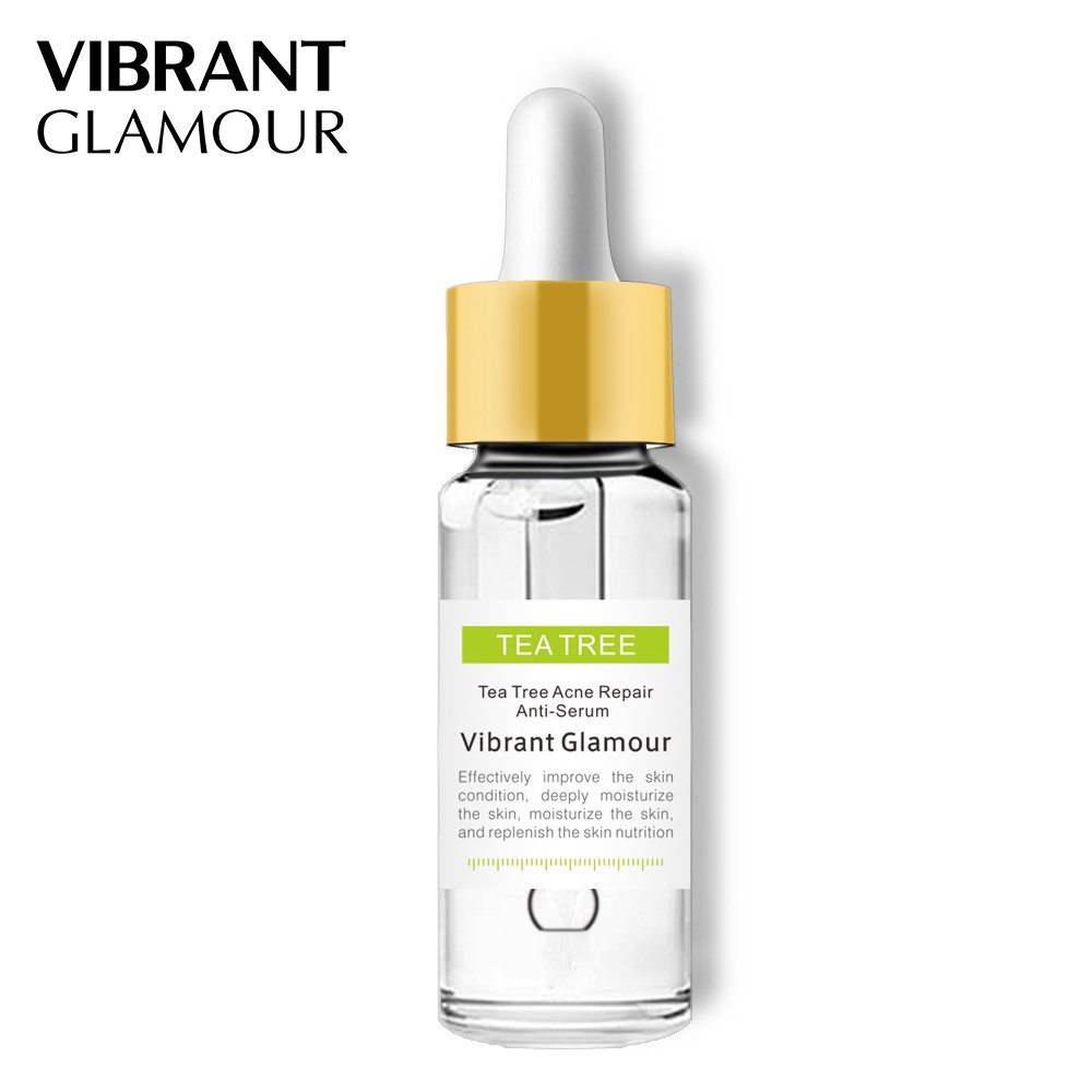 Set 4 Serum dầu tràm VIBRANT GLAMOUR 15ml hỗ trợ cấp ẩm cải thiện sẹo mụn tinh chất vitamin c salicylic acid