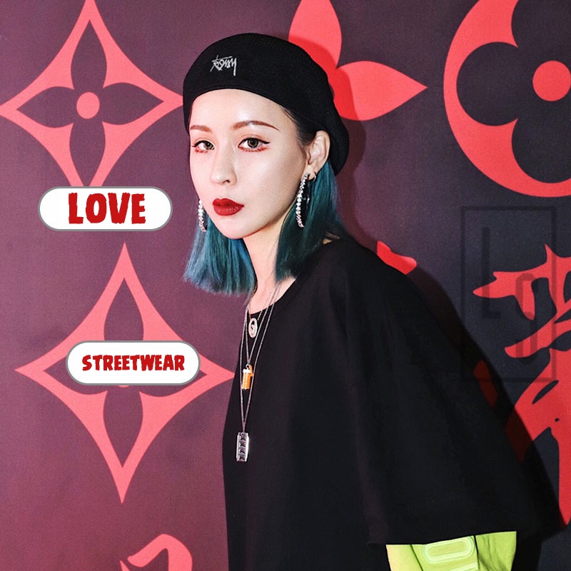 Nón Beret Phong Cách Stussy - Mũ Beret Thêu Chữ Grafity