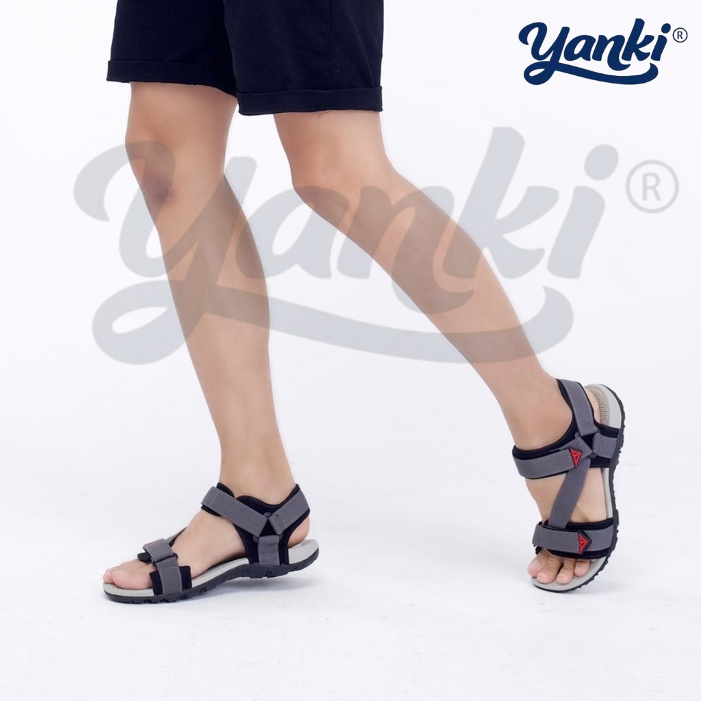 [Có bảo hành] Giày Sandal Nam YANKI Quai Dù Đế Siêu Nhẹ (Xám) - NQ01