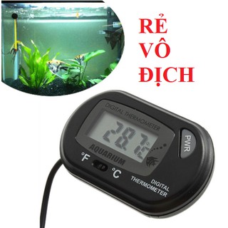 Nhiệt kế điện tử đo nhiệt độ nước bể cá TẶNG KÈM PIN Có nút tắt bật HÀNG CAO CẤP