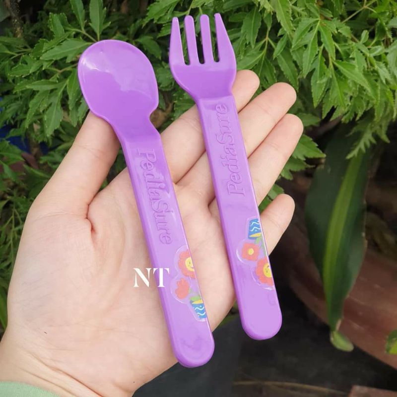Sét 2bộ muỗng nĩa nhựa ăn dặm cho bé