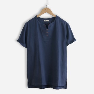 Áo linen Cộc Tay Nam Cổ V ROUGH