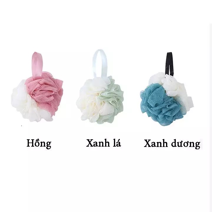 BÔNG TẮM TẠO BỌT TRÒN CAO CẤP 2 MÀU CHẤT BÔNG MỀN MẠI GIÚP TẨY TẾ BÀO BỤI BẨN TRÊN CƠ THỂ SIÊU TIỆN LỢI