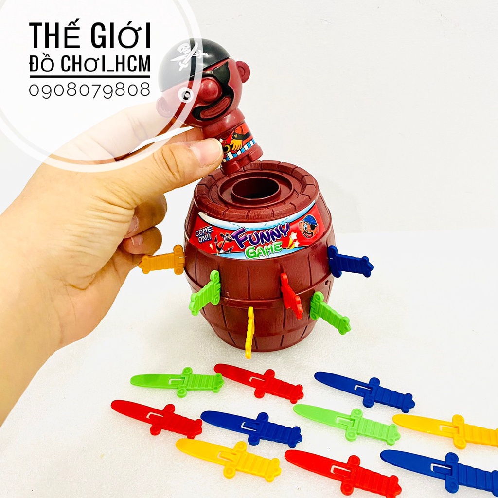 [HOT-VUI NHỘN] Đồ chơi cho bé, đồ chơi đâm hải tặc, thùng cướp biển thú vị 15858A