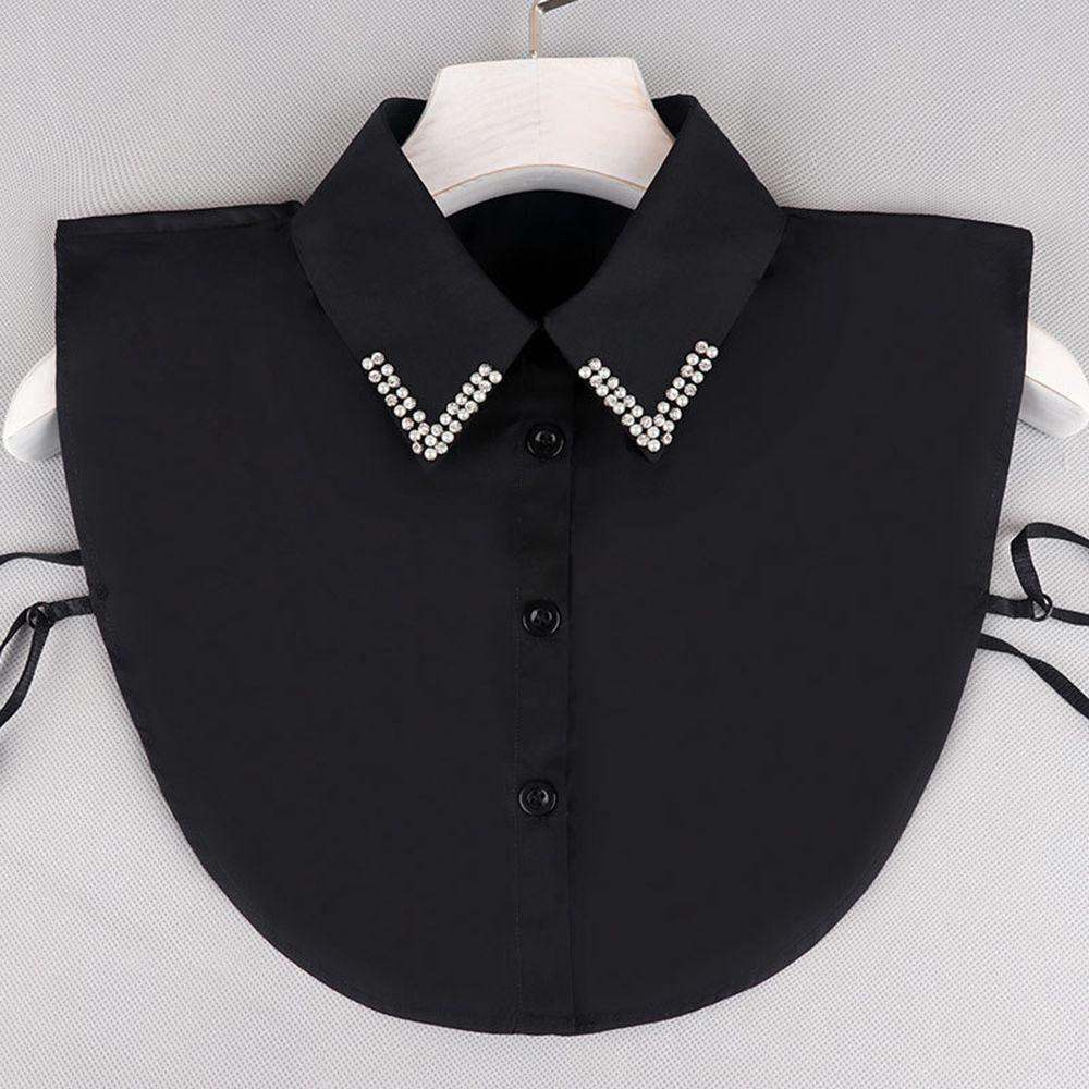 Cổ Áo Sơ Mi Ren Rỗng Màu Trơn Tháo Rời Được Thời Trang