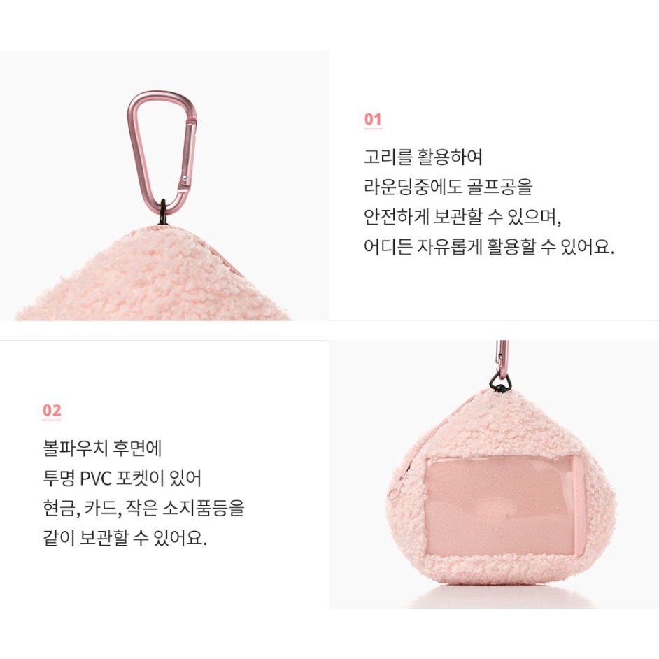 Winterland Face Ball Pouch RYAN APEACH Túi Đựng Quả Bóng RYAN APEACH│Túi Đựng Dụng Cụ Chơi Golf Hình Nhân Vật Dễ Thương