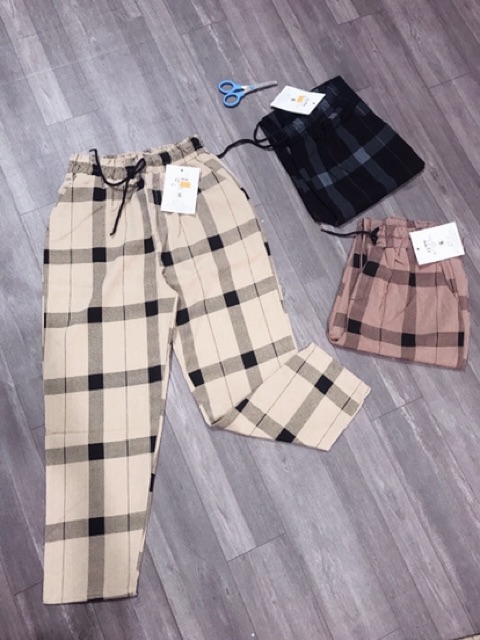 [Mã FAMAYWA giảm 10K đơn 50K] Quần Baggy đũi xước kẻ cao cấp_Mã 045 | BigBuy360 - bigbuy360.vn