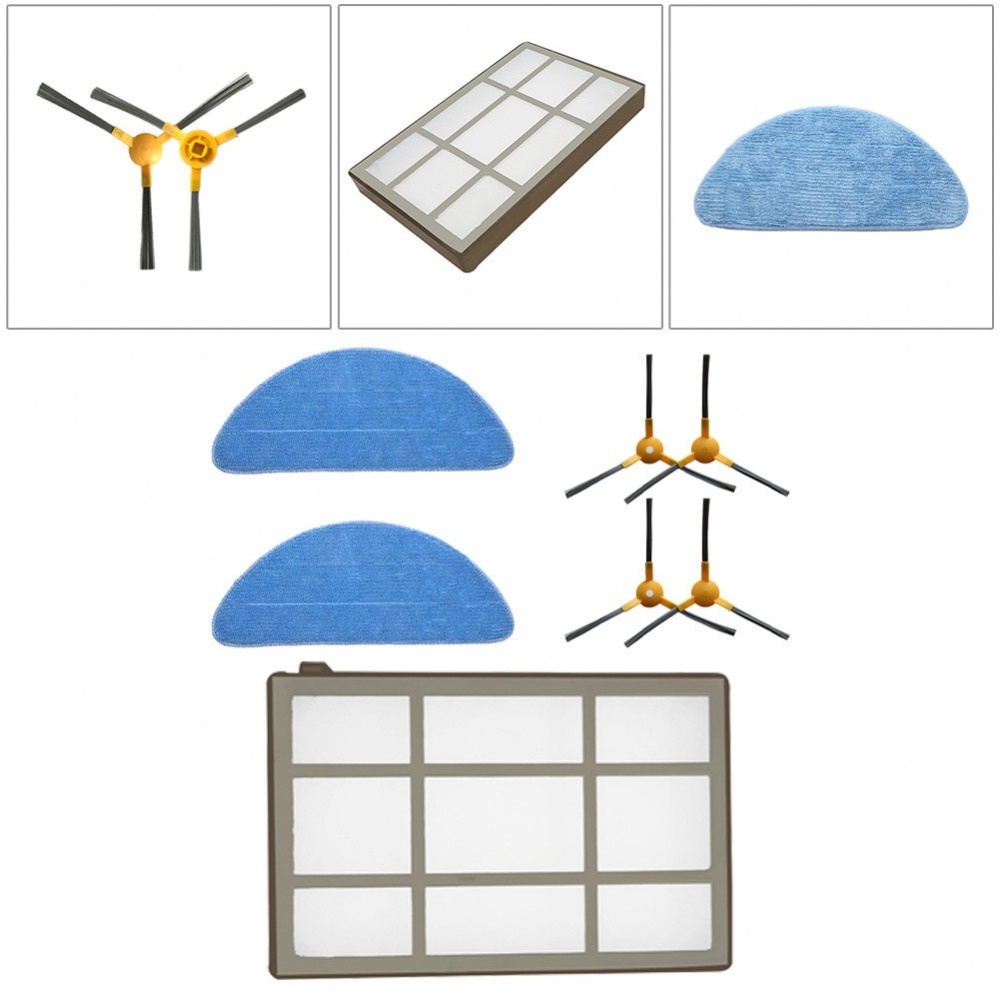 Filter+Side Brush Kit For ABIR X6 X5 X8 Robot Vacuum Cleaner Spare Parts Replace
