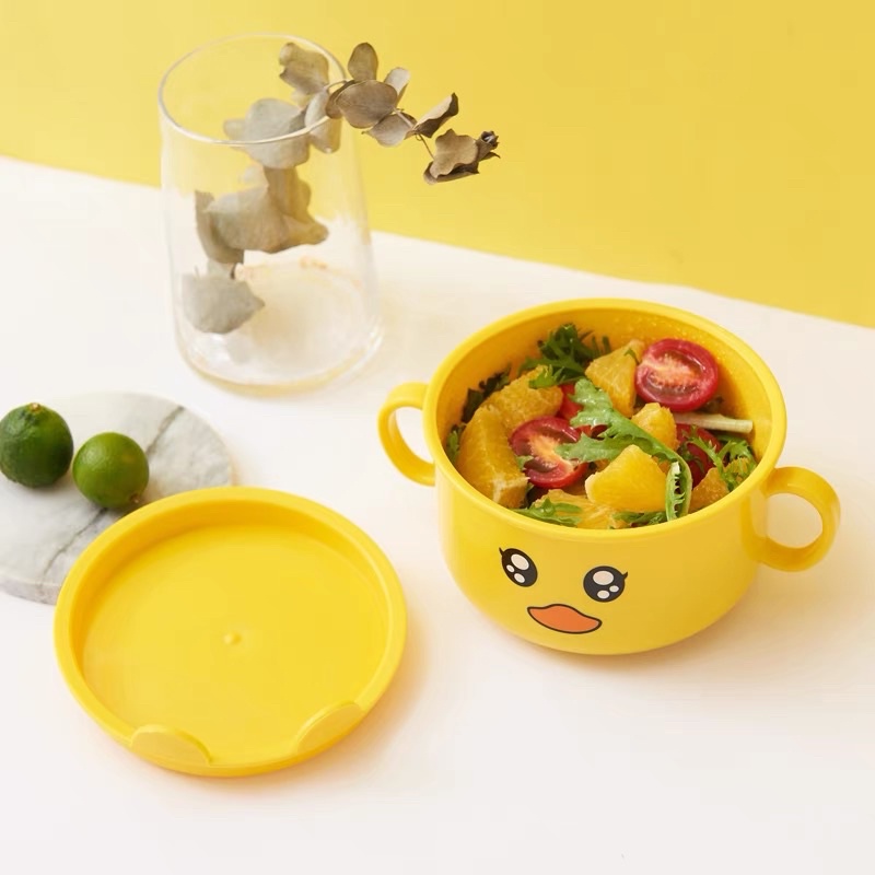 Bát ăn dặm hình vịt vàng cute giúp bé ăn ngon miệng