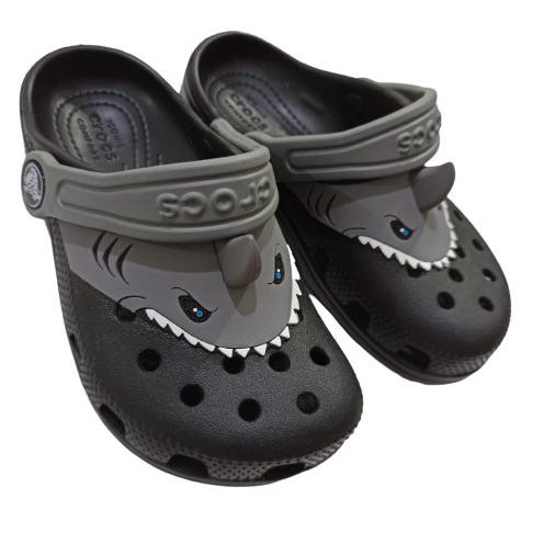 Crocs Hình Cá Mập 3d Xinh Xắn Cho Bé