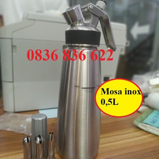 Bình xịt kem tươi mosa inox 0.5l - hàng nhập đài loan