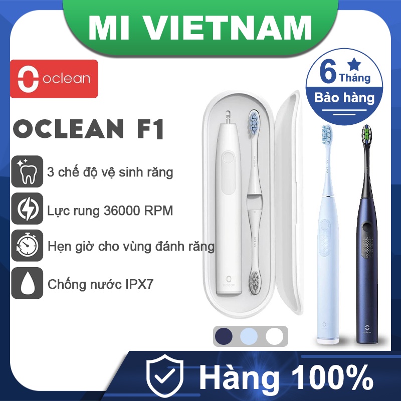 Bàn chải điện Xiaomi Oclean F1 Sonic Electric Toothbrush Tế Sóng Siêu Âm Chống Nước IPX7 3 Chế Độ Cho Người Lớn