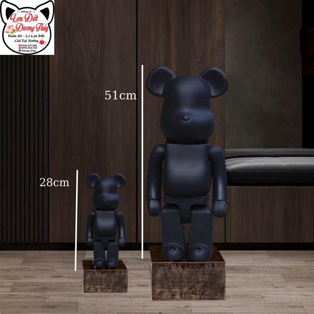 [Kèm ảnh thật, video] Gấu BearBrick / Gấu bạo lực / Tượng gấu trang trí giá rẻ