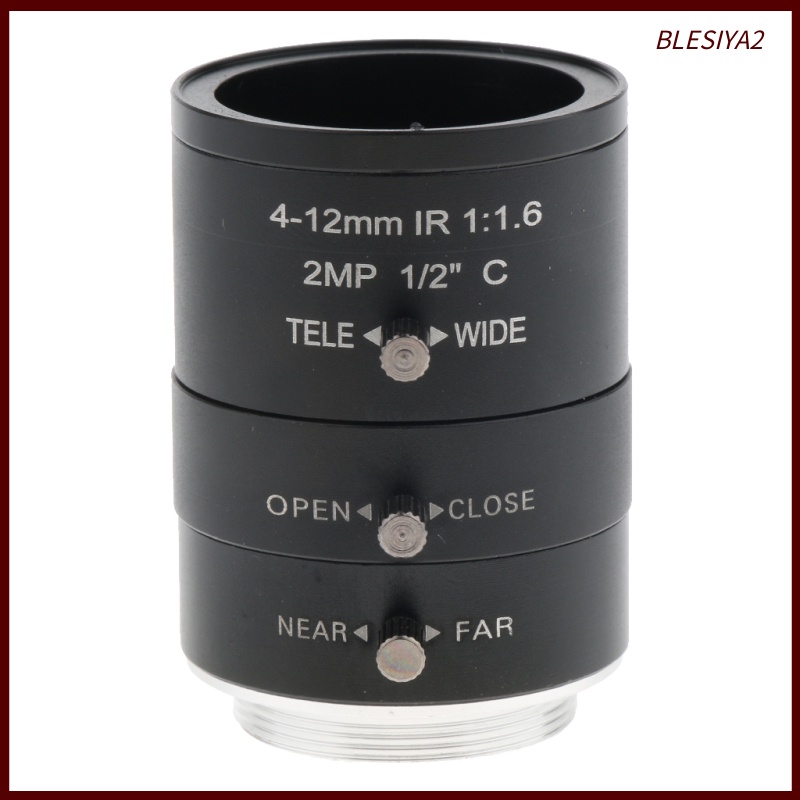 [BLESIYA2]4mm-12mm 1/2&quot; F1.6 Manual Iris  Lens C Mount for Security CCTV Camera