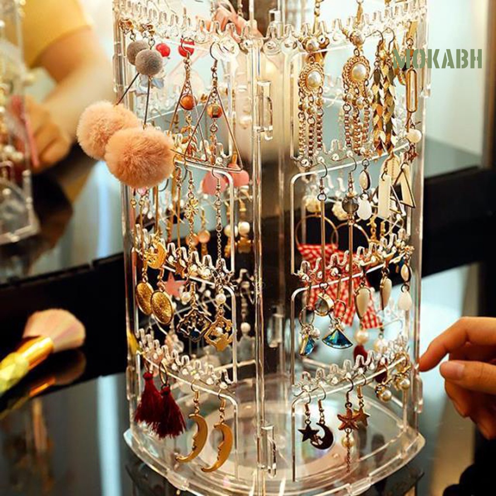 [Mới] 1 Bộ Kệ Trưng Bày Trang Sức Xoay 360 Độ Dùng Hàng Ngày