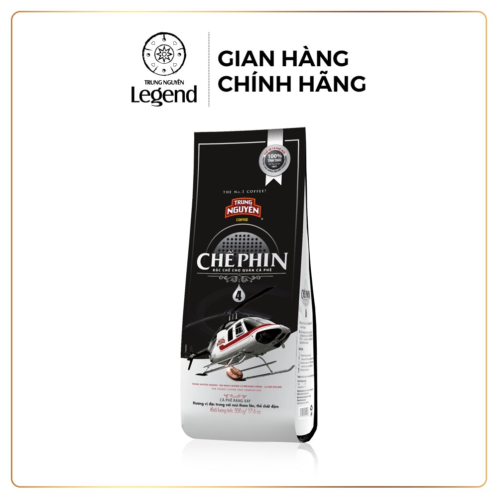 [ Trung Nguyên Legend ] Cà phê Rang Xay Chế Phin 4 - 500gr - Arabica, Robusta, Catimor, Excelsa