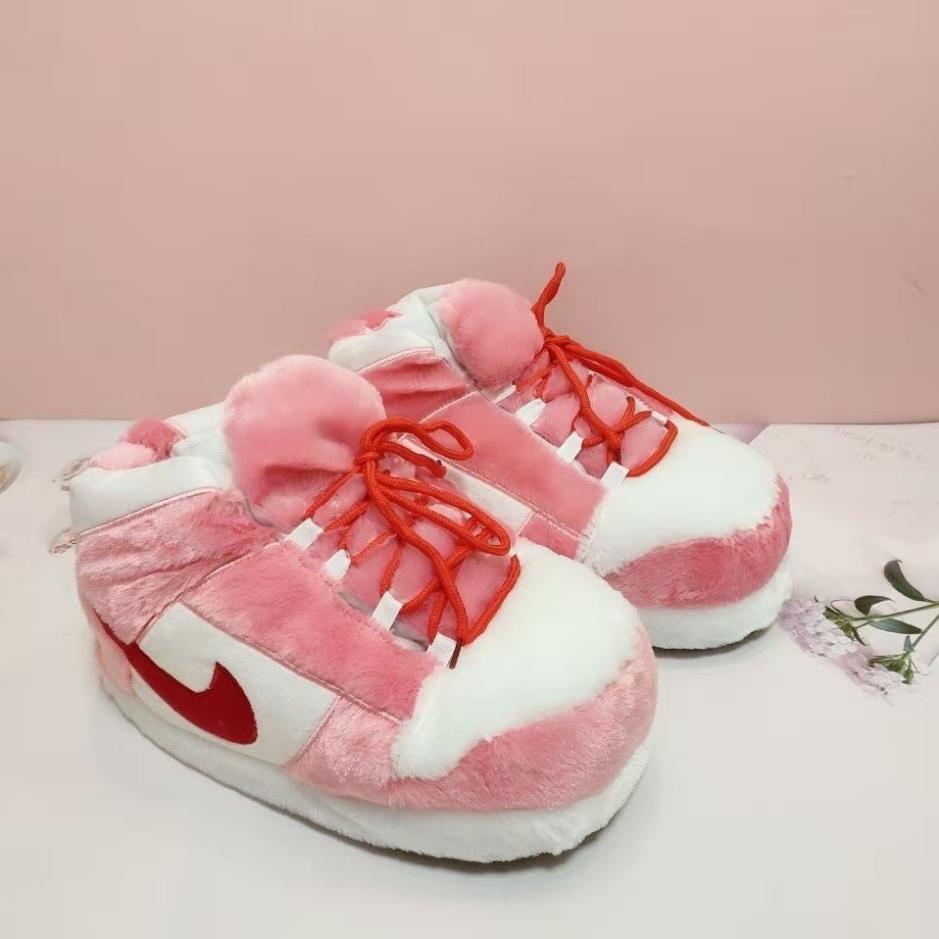 Dép bông đi trong nhà ĐẾ CAO SU màu hồng HÀNG CÓ SẴN vyvyshop