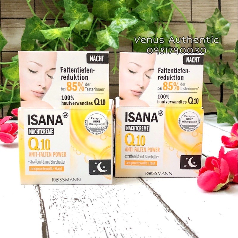 Kem dưỡng da Isana Q10 giảm nhăn chống lão hóa ngày và đêm 50ml - Hàng nội địa Đức