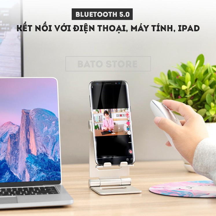 (Tặng lót chuột) Chuột Không dây Bluetooth - Wireless Metal 103 Chính hãng, Pin sạc, 1600 dpi - Kèm cáp sạc | BigBuy360 - bigbuy360.vn