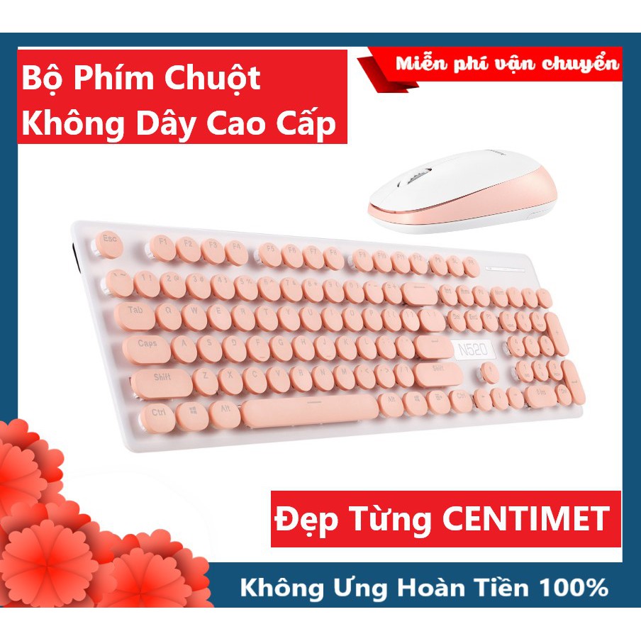 Combo Bộ Bàn Phím Và Chuột Không Dây Cao Cấp N520