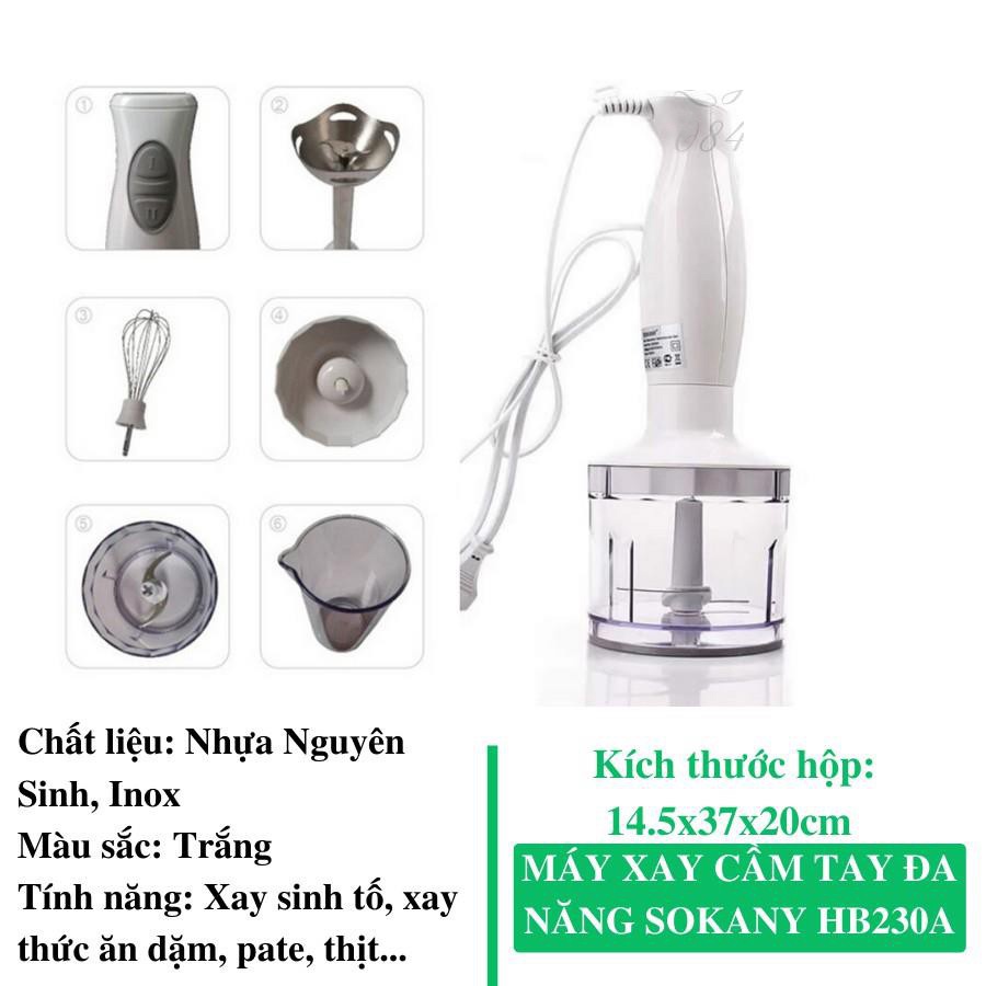 [Bảo Hành 24 tháng] Máy xay đa năng Sokany HB230A đa năng, Máy xay cầm tay cao cấp HB230A cao cấp