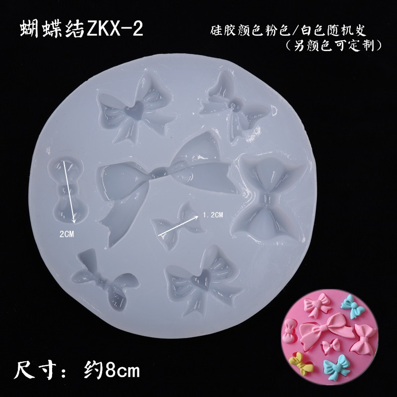 Ultra Light Clay Bông tuyết cổ điển Silicone Fondant Khuôn xà phòng Khuôn sô cô la Khuôn Mini Bow Silicone Khuôn