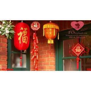 Background vải 3d size 75x110cm cảnh lồng đèn nhẹ nhàng mùa tết - xu hướng trang trí nhà cửa được ưa chuộng FG8