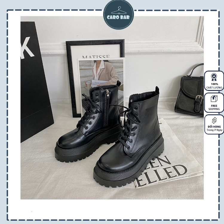 SHOP CÓ SẴN đủ sz 35-39_ Phiên bản 2022  Boots khoá kéo Martin phong cách Ulzzang 4 mùa dành cho nữ