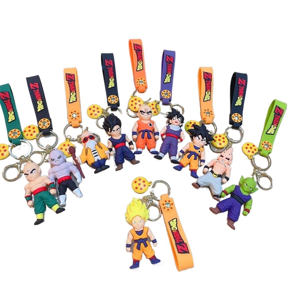 Búp Bê Son Goku Trong Phim Hoạt Hình Dragon Ball Z Bằng Silicon PVC Trang Trí Túi Xách / Móc Khóa