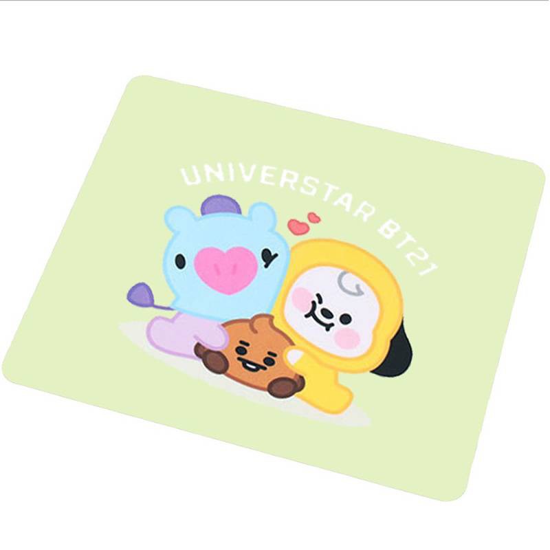 Miếng lót chuột tốc độ cao hình nhóm nhạc Kpop BTS BT21 chống thấm nước xinh xắn tiện dụng tại nhà/văn phòng6/4