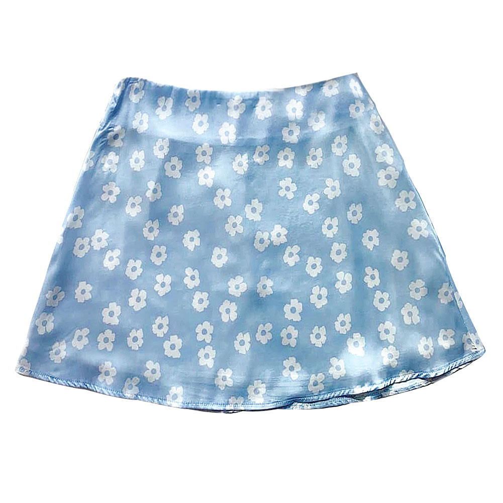 Chân váy khóa kéo họa tiết hoa thời trang dành cho nữ