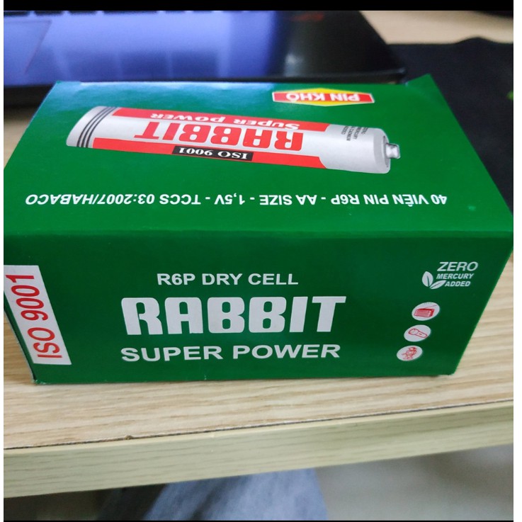 Vỉ 4 viên pin con thỏ