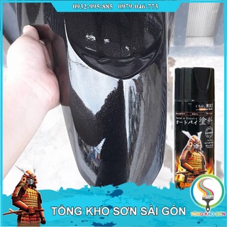 Chai sơn samurai màu đen kim loại K159 - Son Samurai