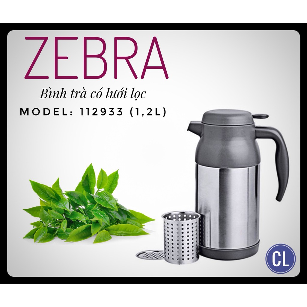 Bình giữ nhiệt Thái Lan Zebra 1.2l. Có lọc Inox 304 an toàn cho sức khoẻ. Nhập khẩu nguyên chiếc Thái Lan