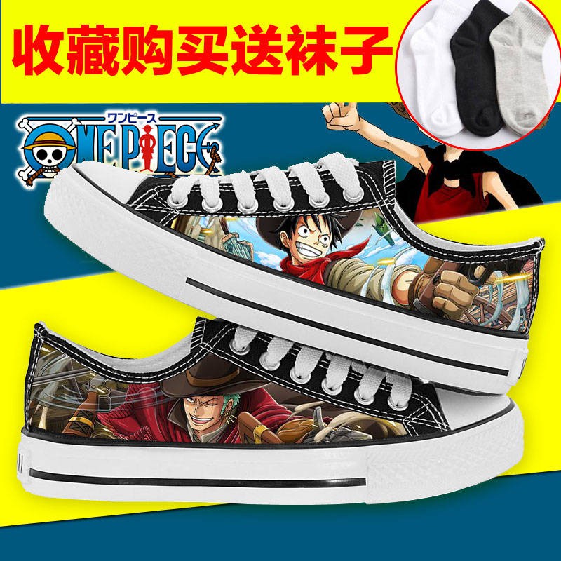 One Piece Canvas Graffiti Anime giày nam | BigBuy360 - bigbuy360.vn