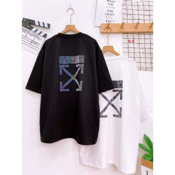 Áo thun Gấu White off phản quang Tay Lỡ Dáng Rộng Việt NamUnisex chất cotton mịn mềm