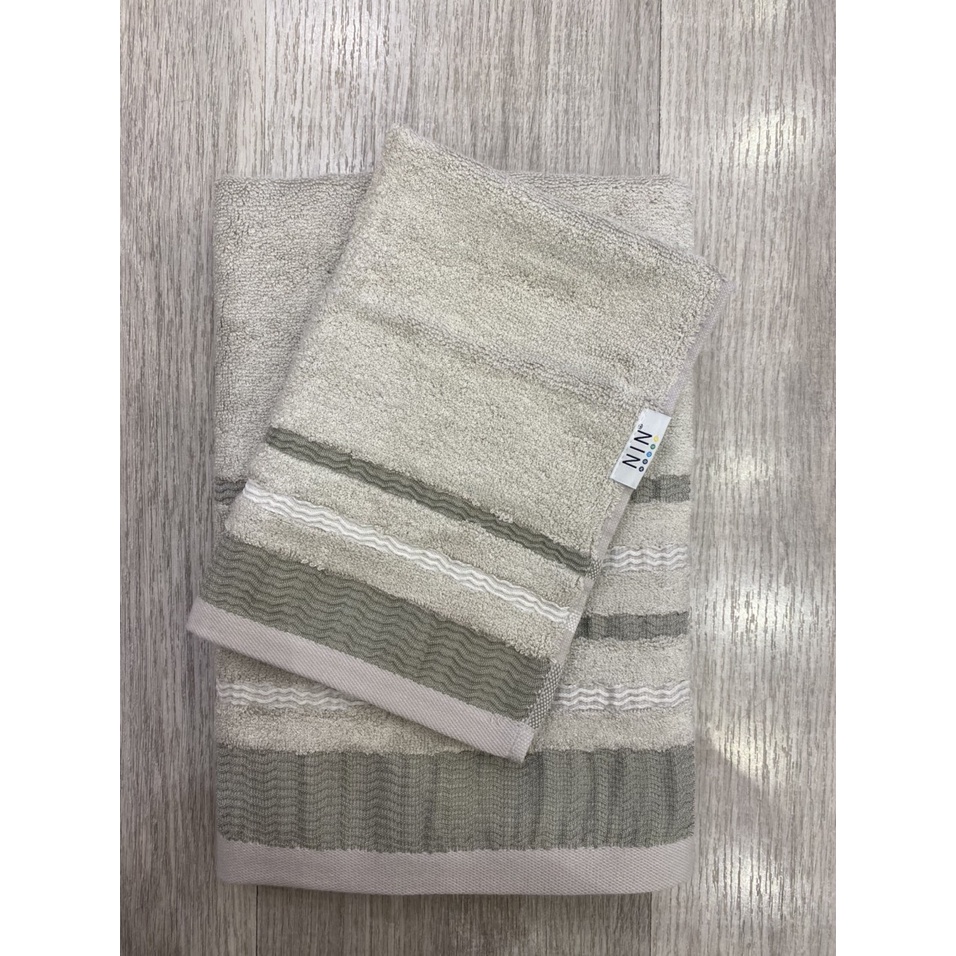 Bộ 3 khăn sợi tre Bamboo NIN House - Grey mềm mại sau nhiều lần giặt